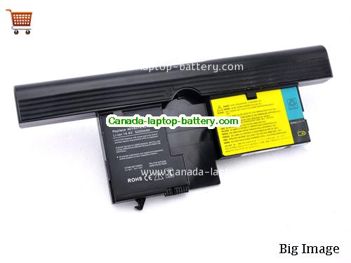 LENOVO 92P1168 Replacement Laptop Battery 5200mAh, 75Wh  14.4V Black Li-ion