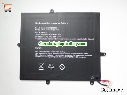 Genuine JUMPER Ezbook X1 Battery 3500mAh, 26.6Wh , 7.6V, Black , Li-Polymer
