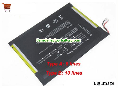 Genuine JUMPER EZPad 6 Plus Battery 3500mAh, 26.6Wh , 7.6V, Black , Li-Polymer