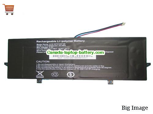 JUMPER A10 3272103 2S Replacement Laptop Battery 8000mAh, 29.6Wh  3.7V Black Li-Polymer
