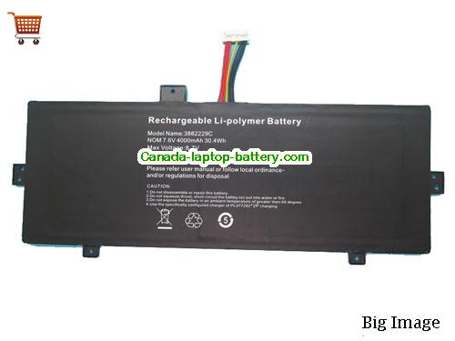 Genuine JUMPER 3882229C Battery 4000mAh, 30.4Wh , 7.6V, Black , Li-Polymer
