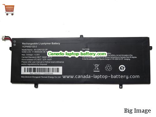 Canada Genuine Jumper NV-3282122-2P Battery 1ICP4/82/122-2 Li-Polymer 3.8V 9500mah