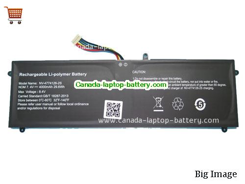 Canada Genuine Jumper NV-4774126-2S Battery Li-Polymer 7.4v 4000mah 29.6Wh