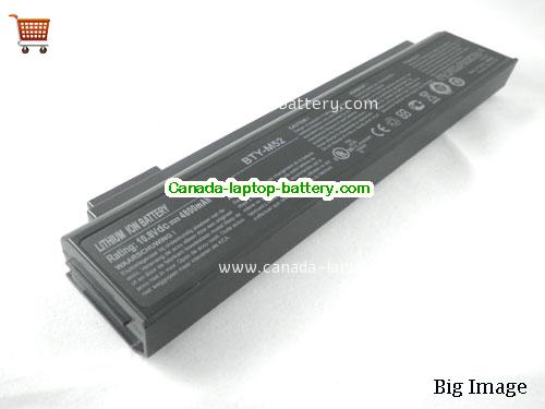 MSI Megabook L745 Replacement Laptop Battery 4400mAh 10.8V Black Li-ion