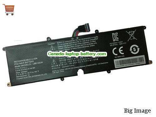 Genuine LG LBB122UH Battery 5600mAh, 41.44Wh , 7.4V, Black , Li-ion