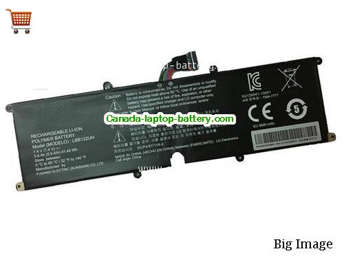 Genuine LG Z160 Battery 5600mAh, 41.44Wh , 7.4V, Black , Li-ion