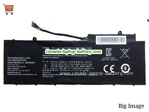 Canada 30Wh Genuine LBG622RH Battery for LG XNOTE series