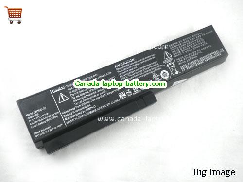 Canada Original Laptop Battery for  GIGABYTE W576, Q1580L, W476,  Black, 4400mAh, 48.84Wh  11.1V