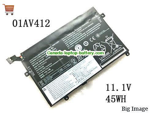 Genuine LENOVO 01AV412 Battery 4050mAh, 45Wh , 11.1V, Black , Li-ion