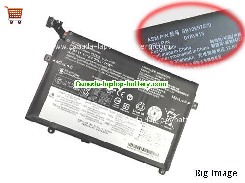 Genuine LENOVO SB10K97570 Battery 3880mAh, 45Wh , 4.05Ah, 11.1V, Black , Li-ion