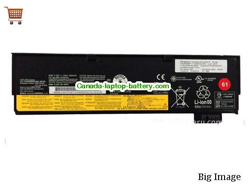 Genuine LENOVO ThinkPad T470(20JMA00BCD) Battery 2110mAh, 24Wh , 11.4V, Black , Li-ion