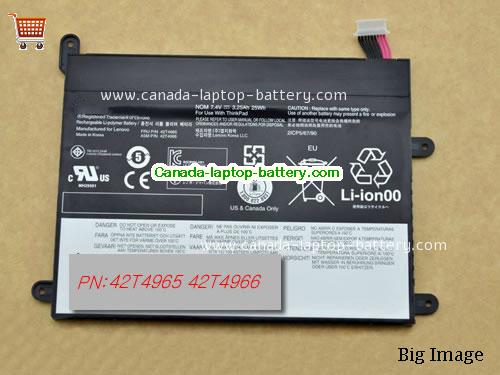 LENOVO 42T4964 Replacement Laptop Battery 25Wh, 3.25Ah 7.4V Black Li-Polymer