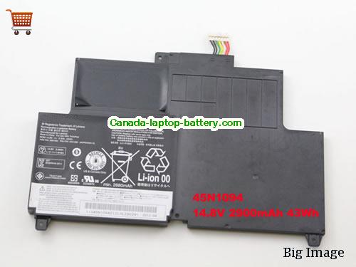 Genuine LENOVO ThinkPad Edge S230u Battery 2900mAh, 43Wh , 2.9Ah, 14.8V, Black , Li-Polymer