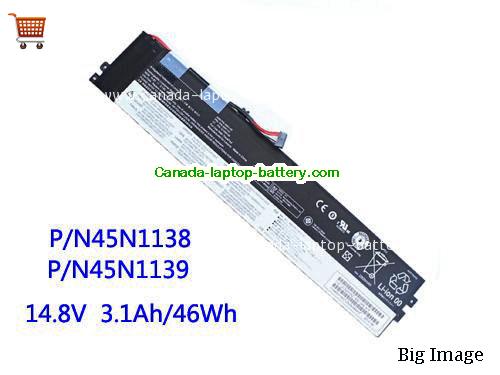 Genuine LENOVO 45N1141 Battery 3100mAh, 46Wh , 14.8V, Black , Li-ion