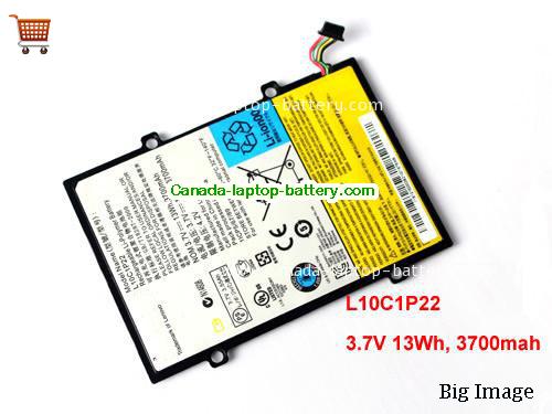 Genuine LENOVO PAD A1 Battery 3700mAh, 13Wh , 3.7V, Black , Li-Polymer