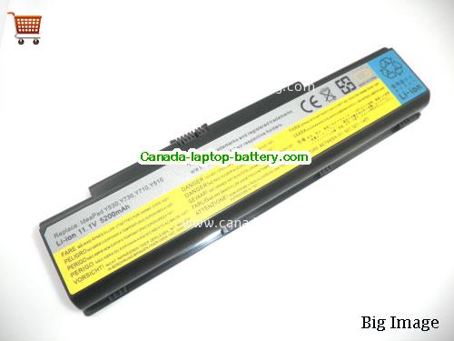 LENOVO LO8P6D11 Replacement Laptop Battery 5200mAh 11.1V Black Li-ion