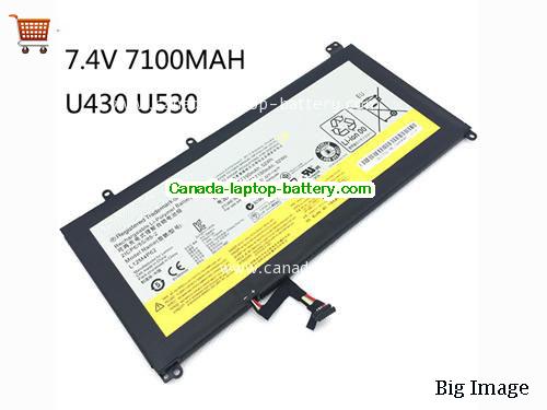 Genuine LENOVO IdeaPad U 300 Battery 7100mAh, 52Wh , 7.4V, Black , Li-Polymer