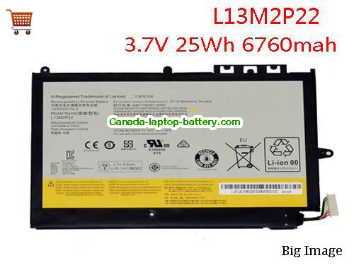 Genuine LENOVO MIIX2 10 Inch Battery 6760mAh, 25Wh , 3.7V, Black , Li-Polymer