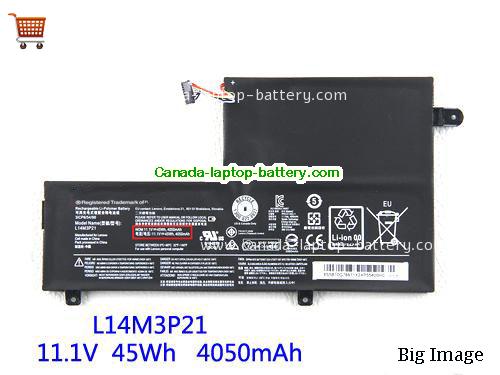 Genuine LENOVO Yoga 500-14ISK (80R5007VGE) Battery 4050mAh, 45Wh , 11.1V, Black , Li-ion