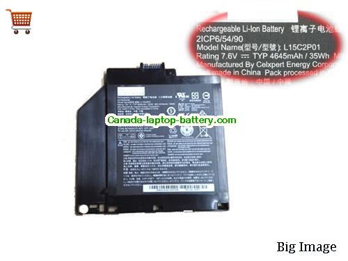 Genuine LENOVO L15C2P01 Battery 4645mAh, 35Wh , 7.6V, Black , Li-ion
