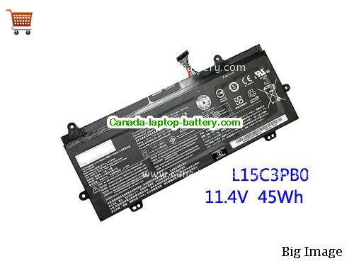 Genuine LENOVO L15M3PB2 Battery 4000mAh, 45Wh , 11.25V, Black , Li-ion