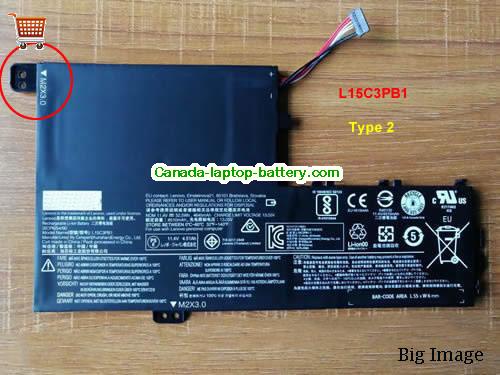 Genuine LENOVO IdeaPad 520s-14IKB-80X200EUGE Battery 4645mAh, 52.5Wh , 11.4V, Black , Li-Polymer
