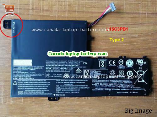 Genuine LENOVO YOGA 520-14IKB Battery 4645mAh, 52.5Wh , 11.4V, Black , Li-Polymer