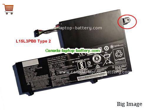 Genuine LENOVO IdeaPad 330S-15IKB (81F500C0MH) Battery 4610mAh, 52.5Wh , 11.4V, Black , Li-Polymer