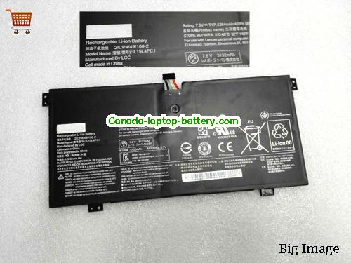 Genuine LENOVO L15L4PC1 Battery 5264mAh, 40Wh , 7.6V, Black , Li-ion