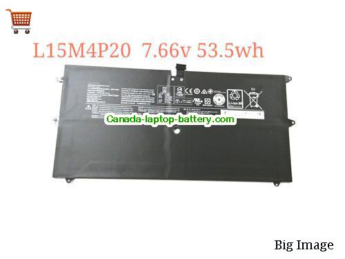 Genuine LENOVO L15M4P20 Battery 6950mAh, 53.5Wh , 7.66V, Black , Li-Polymer
