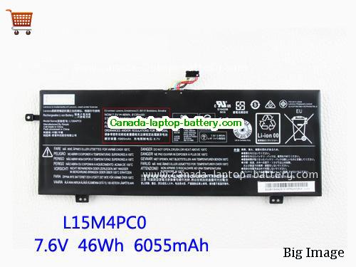 Genuine LENOVO L15M4PC0 Battery 6135mAh, 46Wh , 7.5V, Black , Li-ion