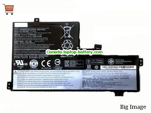 Genuine LENOVO L17C3PG0 Battery 3690mAh, 42Wh , 11.4V, Black , Li-Polymer