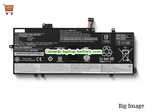 Genuine LENOVO ThinkPad X1 Yoga 4th Gen 20QG0016GM Battery 3321mAh, 51Wh , 15.36V, Black , Li-Polymer