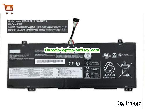 Canada Genuine Lenovo L18M4PF3 Battery 4ICP4/41/110 Li-Polymer 45Wh Rechargerable
