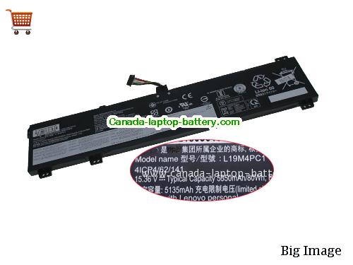 Genuine LENOVO Legion 5 15ARH05 82B500NPHH Battery 5350mAh, 80Wh , 15.36V, Black , Li-Polymer