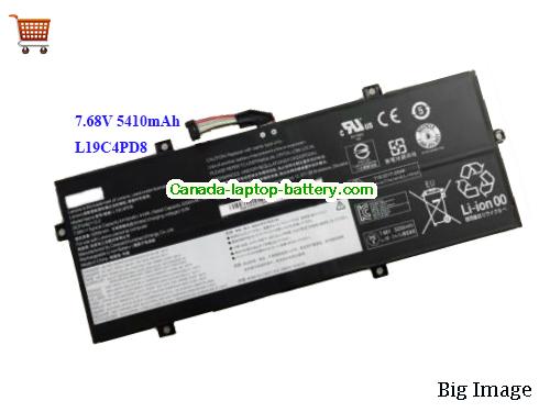 LENOVO L19M4PD8 Replacement Laptop Battery 5410mAh, 41Wh  7.68V Black Li-Polymer