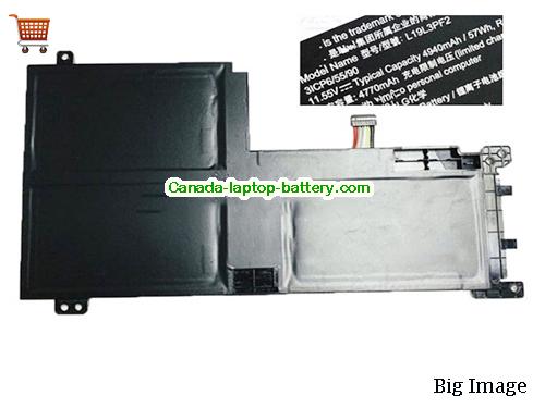 Canada Genuine Lenovo L19L3PF2 Battery SB10W86961 Rechargeable Li-Polymer 57Wh