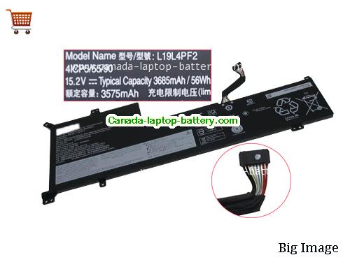 Canada Replacement L19L4PF2 Battery for Lenovo SB10W89847 5B10W89846 Li-Polymer 56Wh