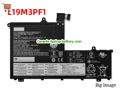 Canada Genuine Lenovo L19M3PF1 Battery SB10V25248 Rechargeable Li-Polymer 11.4v