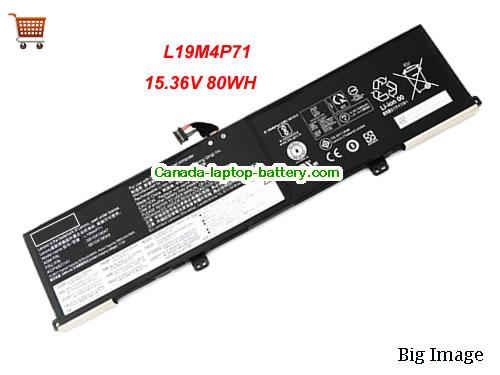 Genuine LENOVO ThinkPad P1 Gen 3-20TH003VMD Battery 5235mAh, 80Wh , 15.36V, Black , Li-Polymer