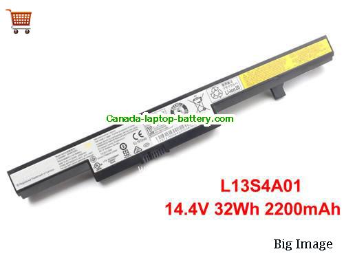 Genuine LENOVO IdeaPad B40-45 Battery 2200mAh, 32Wh , 14.4V, Black , Li-ion