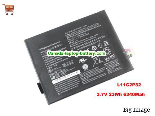 Genuine LENOVO IdeaTab B6000-F Battery 6340mAh, 23Wh , 3.7V, Black , Li-Polymer