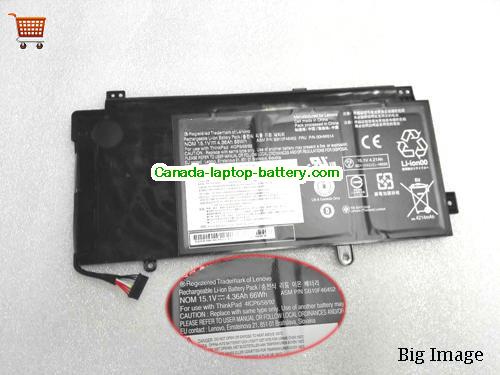 Genuine LENOVO ThinkPad Yoga 15 Battery 66Wh, 4.36Ah, 15.1V, Black , Li-ion