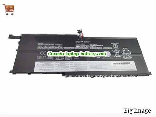 Genuine LENOVO ThinkPad X1 Carbon 4th Gen 20FQ Battery 3425mAh, 52Wh , 15.2V, Black , Li-ion