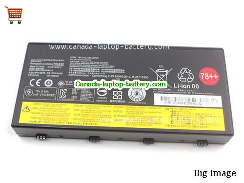 Genuine LENOVO ThinkPad P71(20HKA000CD) Battery 6400mAh, 96Wh , 6.4Ah, 15V, Black , Li-ion