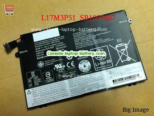 Genuine LENOVO ThinkPad E4801UCD Battery 4080mAh, 45Wh , 11.1V, Black , Li-Polymer