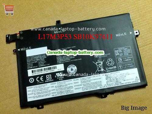 Genuine LENOVO SB10K97613 Battery 4080mAh, 11.1V, Black , Li-Polymer