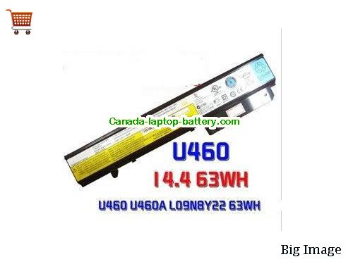 Genuine LENOVO IdeaPad U460 Battery 63Wh, 14.4V,  , Li-ion