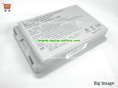 APPLE PowerBook G4 15 inch M9676-/A Replacement Laptop Battery 5200mAh 10.8V Grey Li-ion