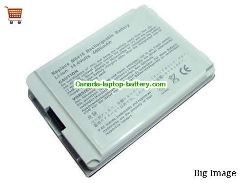 APPLE iBook G4 14 inch M9627ZH/A Replacement Laptop Battery 4400mAh 14.4V Gray Li-ion